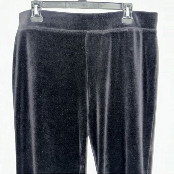 Talbots LP Black Pull-on Velour Lounge Comfortable Pants - Picture 4 of 10